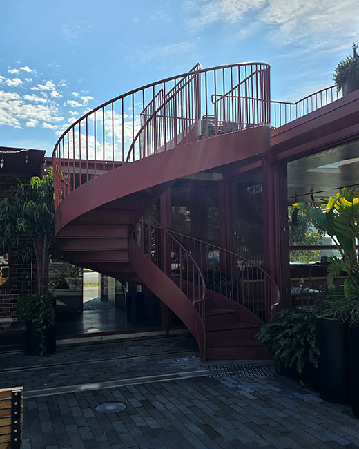 steel spiral staircase